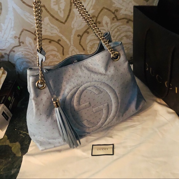 gucci bag with ostrich leather - Picture 5 of 9